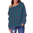 Tartan Womens Off Shoulder Sweater - Douglas Modern - BN