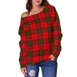 Tartan Womens Off Shoulder Sweater - Grant Modern - BN