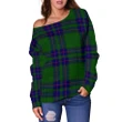 Tartan Womens Off Shoulder Sweater - Lockhart Modern - BN