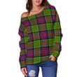 Tartan Womens Off Shoulder Sweater - MacDonald Of Clanranald - BN