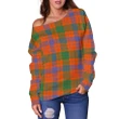 Tartan Womens Off Shoulder Sweater - Ross Ancient - BN