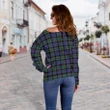 Tartan Womens Off Shoulder Sweater - Fletcher Modern - BN