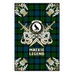 Garden Flag MacKie Clan Crest Golf Courage  Gold Thistle