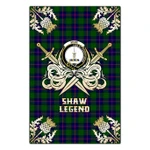 Garden Flag Shaw Modern Clan Crest Golf Courage  Gold Thistle