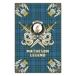 Garden Flag Matheson Hunting Ancient Clan Crest Golf Courage  Gold Thistle