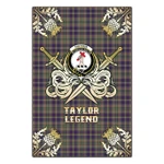 Garden Flag Taylor Weathered Clan Crest Golf Courage  Gold Thistle