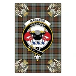 Garden Flag MacLeod of Harris Weathered Clan Crest Gold Thistle New