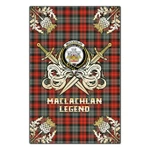 Garden Flag MacLachlan Weathered Clan Crest Golf Courage  Gold Thistle