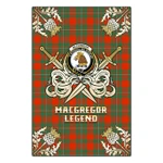 Garden Flag MacGregor Ancient Clan Crest Golf Courage  Gold Thistle