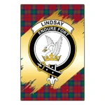 Garden Flag Lindsay Modern Clan Gold Crest Gold Thistle