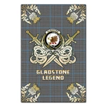 Garden Flag Gladstone Clan Crest Golf Courage  Gold Thistle