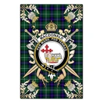 Garden Flag MacDonald of the Isles Hunting Modern Clan Crest Sword Gold Thistle