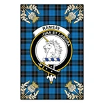 Garden Flag Ramsay Blue Ancient Clan Crest Gold Thistle New