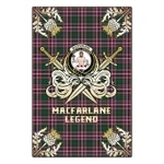 Garden Flag MacFarlane Hunting Modern Clan Crest Golf Courage  Gold Thistle