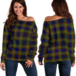 Tartan Womens Off Shoulder Sweater - Clelland Modern