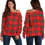 Tartan Womens Off Shoulder Sweater - Seton Modern