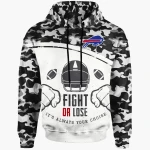 Buffalo Bills Hoodie - Fight Or Lose Mix Camo