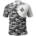 New Orleans Saints Polo Shirt - Style Mix Camo