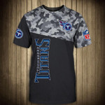 Tennessee Titans Military T Shirt 3D Short Sleeve - NFL