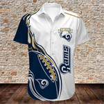 Los Angeles Rams Shirts Fireball Button Short Sleeve - NFL