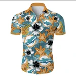 Miami Dolphins Hawaiian Shirt Tropical Flower Short Sleeve Slim Fit Body - NFL