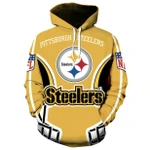 Pittsburgh Steelers Hoodie Yellow Football - NFL