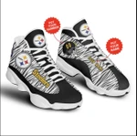 Pittsburgh Steelers Football Air Jordan 13 Sneakers - Stripes Logo Sneaker Personalized - NFL