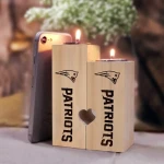 New England Patriots Wood Candle Holder - NFL