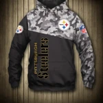 Pittsburgh Steelers Hoodie Mix Camo Football - NFL
