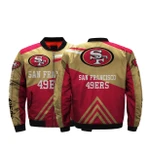The Best Cheap Men's Bomber Jacket San Francisco 49ers Jacket For Sale