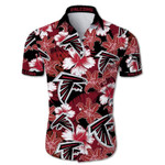 Atlanta Falcons Hawaiian Shirt Tropical Flower Short Sleeve Slim Fit Body - NFL