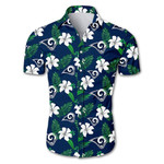 Los Angeles Rams Hawaiian Shirt Floral Button Up Slim Fit Body - NFL