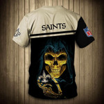 New Orleans Saints Mens T shirts 3D Hand Skull Short Sleeve - NFL