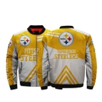 NFL Jacket Men Cheap Pittsburgh Steelers Bomber Jacket For Sale