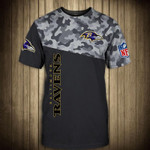 Baltimore Ravens Military T Shirt 3D Short Sleeve - NFL