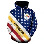 Pittsburgh Steelers Hoodie Mix USA Flag Football - NFL