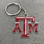 Texas A&M Aggies Football Keychain -  Polynesian Tatto Circle Crest - NCAA