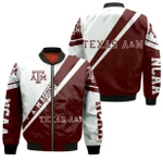 Texas A&M Aggies Logo Bomber Jacket Cross Style - NCAA