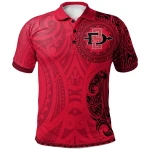 San Diego State Aztecs Football Polo Shirt -  Polynesian Tatto Circle Crest - NCAA