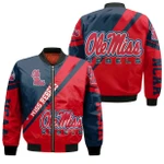 Ole Miss Rebels Logo Bomber Jacket Cross Style - NCAA