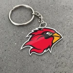 Lamar Cardinals Football Keychain -  Polynesian Tatto Circle Crest - NCAA