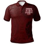 Texas A&M Aggies Football Polo Shirt -  Polynesian Tatto Circle Crest - NCAA