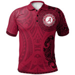 Alabama Crimson Tide Football Polo Shirt -  Polynesian Tatto Circle Crest - NCAA