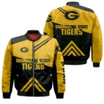 Grambling State Tigers Football Bomber Jacket  - Stripes Cross Shoulders - NCAA