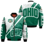 Ohio Bobcats Logo Bomber Jacket Cross Style - NCAA