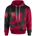 Harvard CrimsonFootball - Logo Team Curve Color Hoodie - NCAA