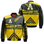 Appalachian State Mountaineers Football Bomber Jacket  - Stripes Cross Shoulders - NCAA