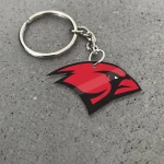 Incarnate Word Cardinals Football Keychain -  Polynesian Tatto Circle Crest - NCAA