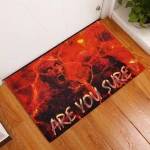 Halloween Hell Doormat Are You Sure #Halloween