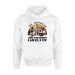Go Outside Camping Hoodie Wors Case Scenario A Car Kills You